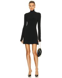 Norma Kamali - Long Sleeve Turtleneck Fishtail Mini Dress - Lyst