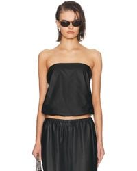 Alexander Wang - Strapless Leather Bubble Top - Lyst