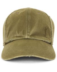 Saint Laurent - Washed Denim Cap - Lyst