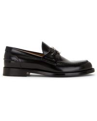Burberry - Leather Tb Monogram Loafers - Lyst