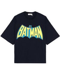 Lanvin Batman Printed Oversized T-Shirt - Blau