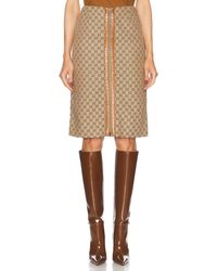 Gucci - Gg Zip Pencil Skirt - Lyst