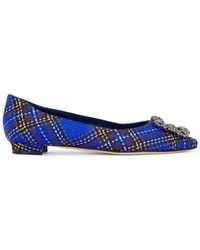 Manolo Blahnik - Hangisi Wool Flat - Lyst