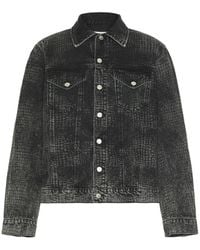Aries - Lasered Croc Trucker Jacket - Lyst