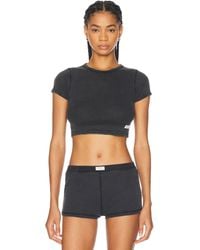 Alexander Wang - Cropped Short Sleeve Tee - Lyst