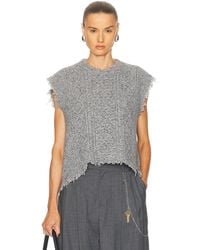 R13 - Boyfriend Cable Sweater Vest - Lyst
