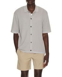 Theory - Cotton Mesh Button Down Shirt - Lyst