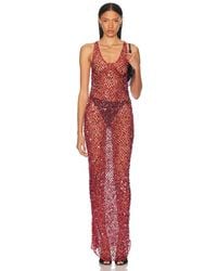 LAPOINTE - Net Mesh Sequin Tank Gown - Lyst