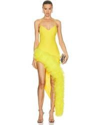 David Koma - Asymmetrical Ruffled Hem Cami Dress - Lyst