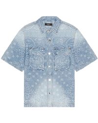 Amiri - Bandana Jacquard Snap Short Sleeve Shirt - Lyst