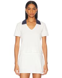 The Upside - Jacobs V Neck Collared Polo Top - Lyst