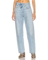 Agolde Jeans mit gekreuztem Hosenlatz, weiter Schnitt - Blau