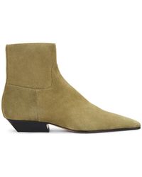 Khaite - Suede Ankle Boots - Lyst