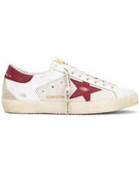 Golden Goose - Super Star Sneaker In Cream, Red, White & Beige - Lyst