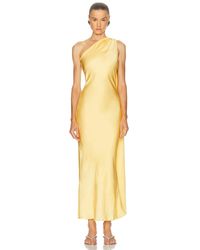 Alejandra Alonso Rojas - One Shoulder Dress With Cape - Lyst