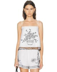 Bode - Beaded Rosebloom Tank Top - Lyst