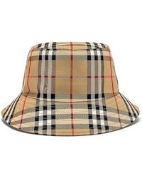 Burberry - 2 Panel Bucket Hat In Archive Beige Cotton - Lyst