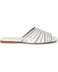 Alaïa - Vienne Leather Slides - Lyst