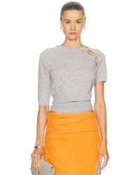 Christopher Esber - Cashmere Helix Open Twist Draped Tee Top - Lyst