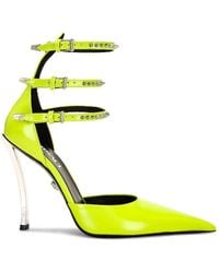 Versace V-bow Cage Pumps in Black | Lyst