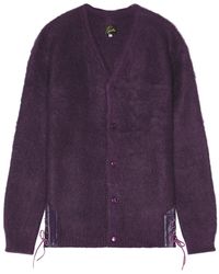 Needles - Ep Mohair Cardigan Solid - Lyst
