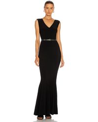Norma Kamali Grace Fishtail Gown - Schwarz
