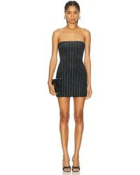 alex perry suede mini dress black Bikini Mini Dress In Leather