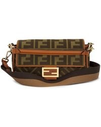 Fendi - Vitello King Ff Embroidered Re-Edition Baguette Shoulder Bag - Lyst