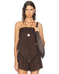 STAUD - Sonya Linen Top - Lyst