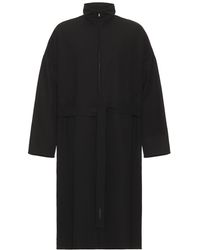 Fear Of God Wool High-neck Trench Coat in Black for Men | Lyst