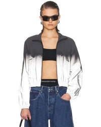 Alexander Wang - Reflective Shrunken Track Jacket - Lyst