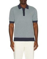 Fred Perry - Chequerboard Knitted Polo Shirt - Lyst