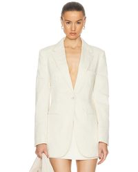 Brandon Maxwell - The Jemma Notched Lapel Jacket With Fitted Waist - Lyst