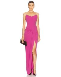 Alex Perry - Asymmetric Corset Gown - Lyst