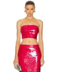 LAPOINTE - Stretch Sequin Tube Top - Lyst