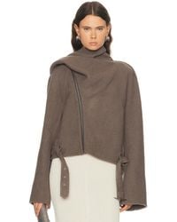 Rick Owens - Cropped Scarf Flight Jacket - Lyst