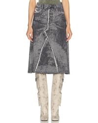 DIESEL - Midi Skirt - Lyst