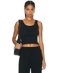 ÉTERNE - Cropped Scoop Neck Tank Top - Lyst