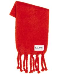 Jil Sander - Logo Plain Scarf - Lyst