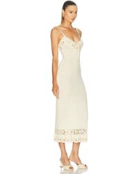 sonata lady length dress in crème Mirror Palais Silk-Charmeuse Lady-Length White Puff sleeves