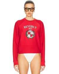 Sporty & Rich - Beverly Hills Crest Soft Crewneck Sweatshirt - Lyst