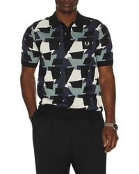 Fred Perry - Fragment Jacquard Knit Polo Shirt - Lyst