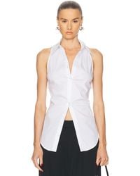 Simon Miller - Loch Sleeveless Poplin Button Up Top - Lyst