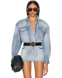 Alexandre Vauthier - Denim Button Down Top - Lyst