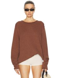 The Elder Statesman - Solid Roll Crew Sweater - Lyst