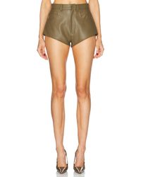 LAPOINTE - Stretch Faux Leather Mini Short - Lyst