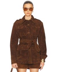 AEXAE - Leather Suede Mid Jacket - Lyst