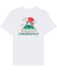 CASABLANCA - Montagne Ondulee Screen Printed T-Shirt - Lyst