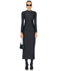 Alexander Wang Asymmetric Long-sleeve Bodycon Midi Dress in