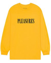 Pleasures Tickle Logo Long Sleeve T-shirt - Metallic